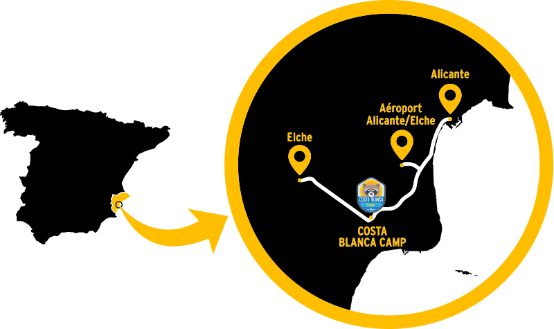 Localisation de la colonie de vacances espagnol-anglais en Espagne
